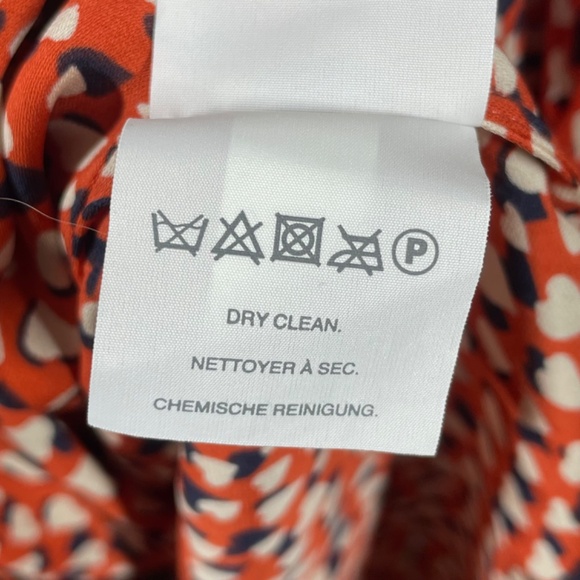 NEW J Crew Shirt Womens 0 red black silk satin heart off shoulder preppy blouse - Picture 9 of 12